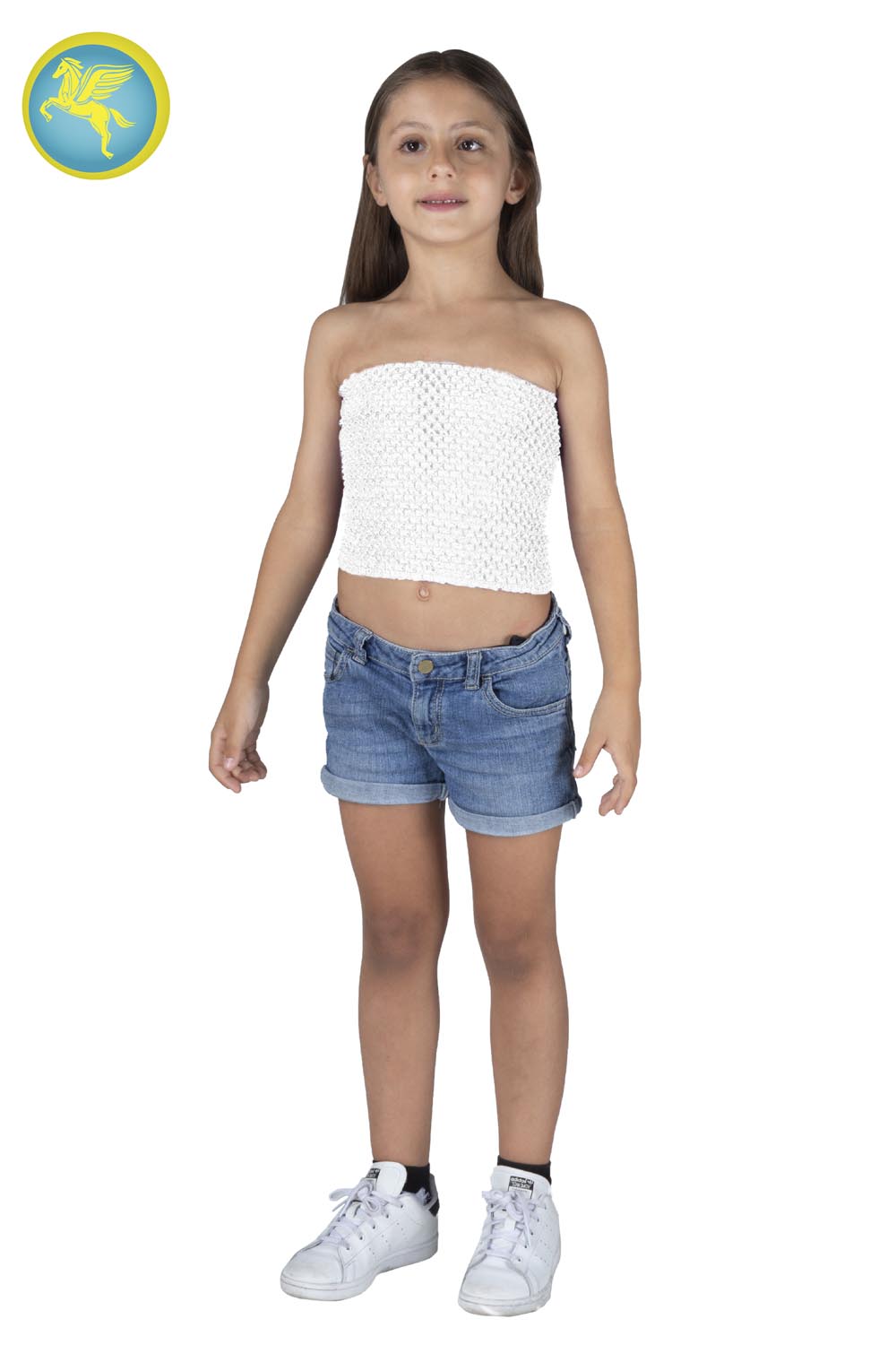 TOP ELASTICO TINTA UNITA BIANCO